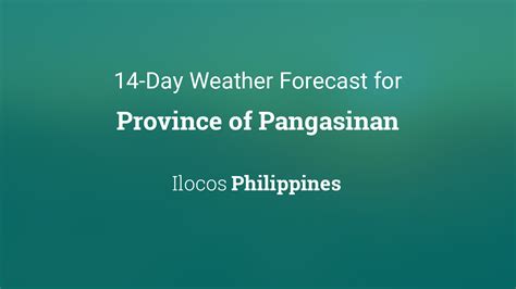 weather forecast today pangasinan